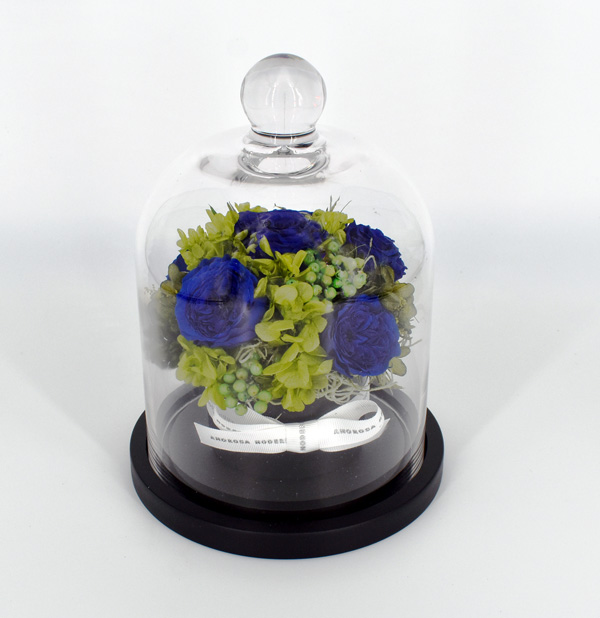 プリザーブドフラワー電報（ブルー） 