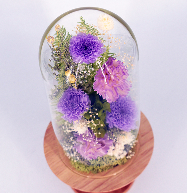 プリザーブドフラワー電報（ヴィオラ）